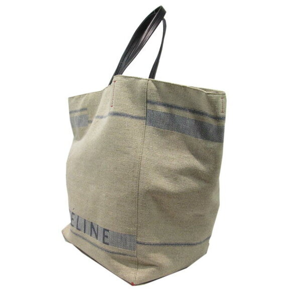 Celine Cabas Phantom Tote Bag Canvas Beige Blue - Picture 3 of 16